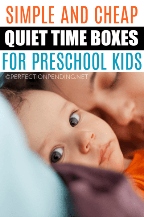 These quiet time boxes are the perfect solution for a toddler, preschooler, or any child at home that doesn't want to nap. These easy quiet time activity boxes are full of fun things like finger puppets, small toys, sensory activities, and other quiet things your pre Kindergarten age kid can do independently.  #quiettimeboxes #quiettimeactivities #toddlers