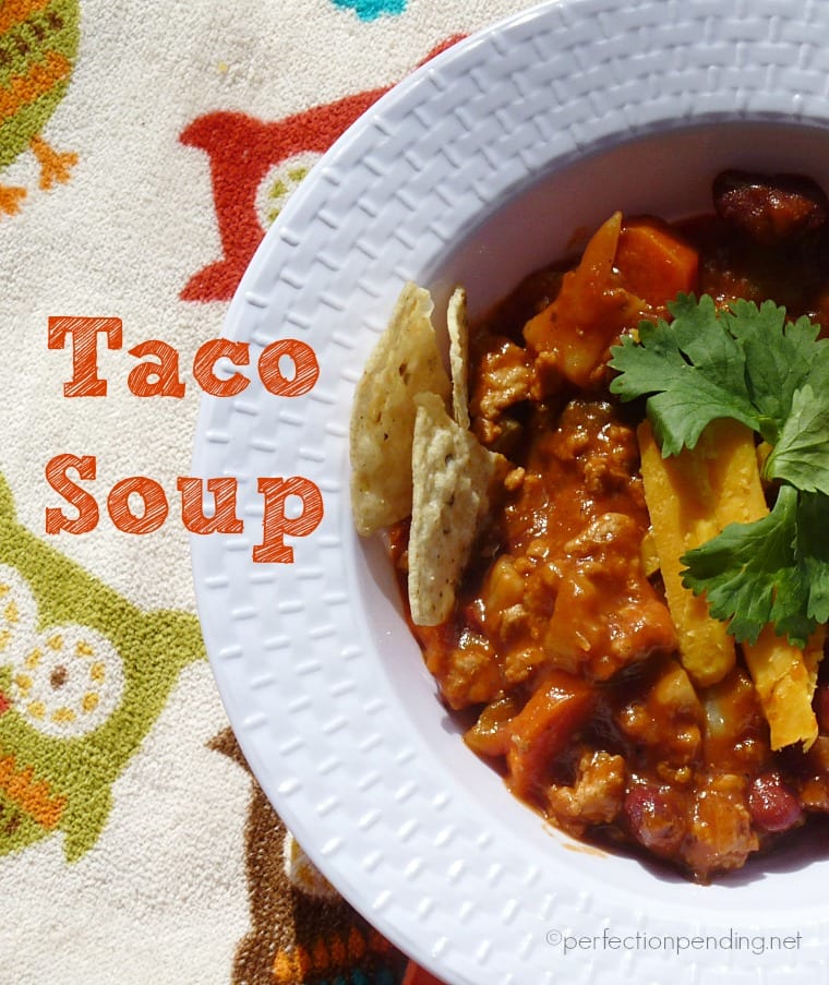 Taco Soup. The Easiest dinner for busy families!