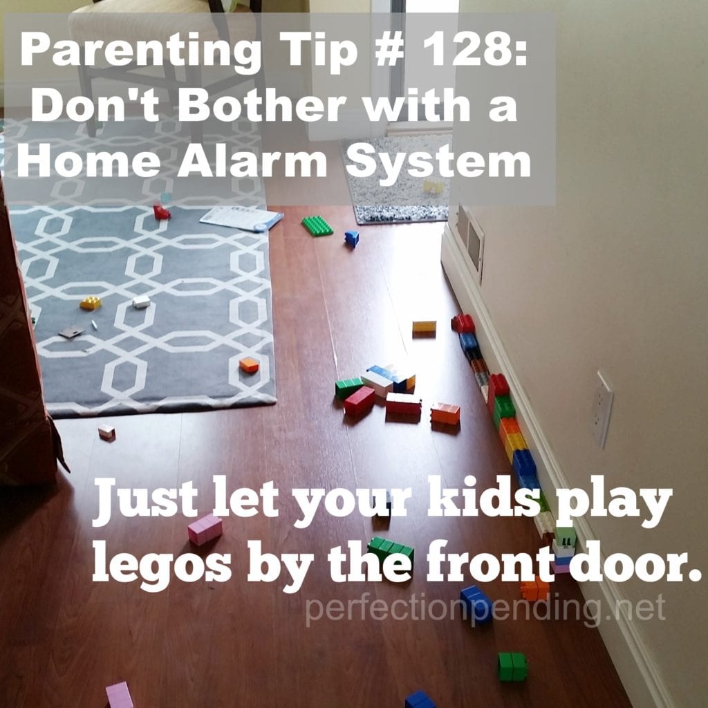 Parenting Tip Legos will protect you from intruders. perfectionpending.net