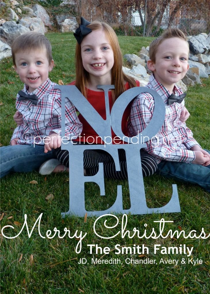 DIY Christmas Card in PicMonkey with simple text