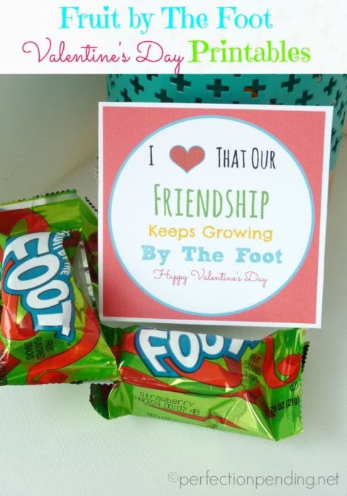 Fruit By The Foot Valentine's Day Printables next to fruit by the foot snack