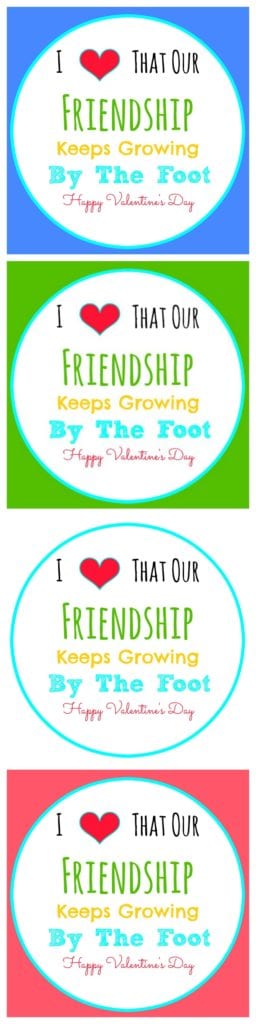 I Love That Our Friendship Keeps Growing By The Foot FREE Printable Valentines to go with Fruit by the Foot! Such a cute idea