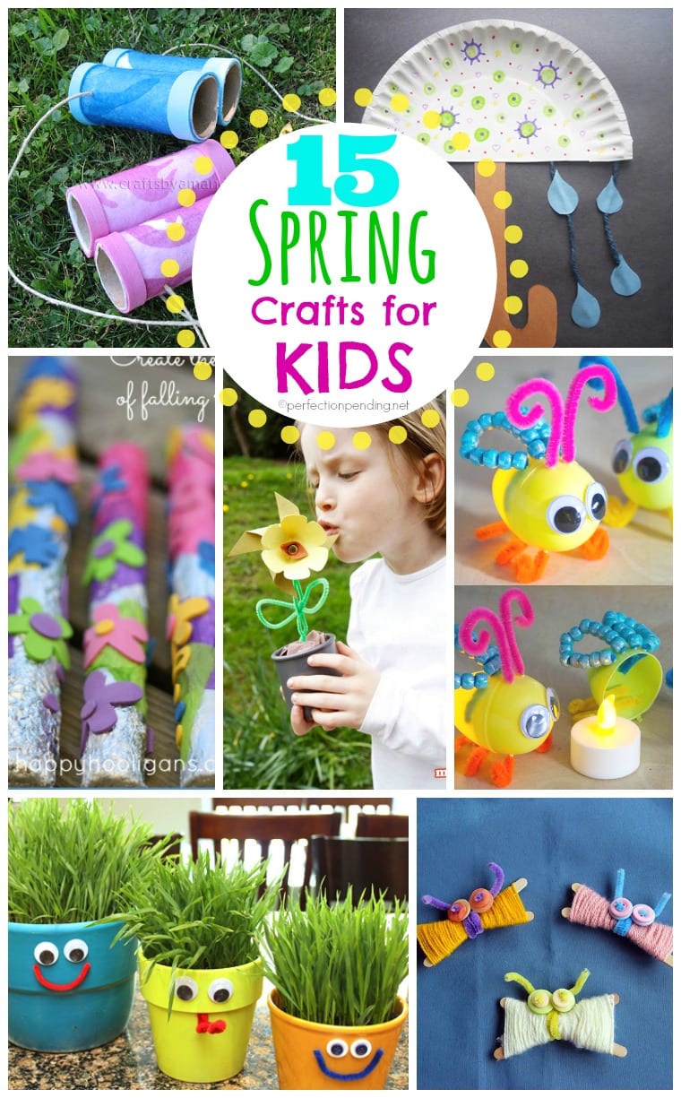 15 Spring Crafts for Kids! Great ideas for using up Plastic eggs too!