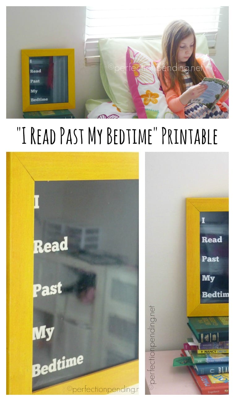 I Read Past My Bedtime Free Printables! So cute!