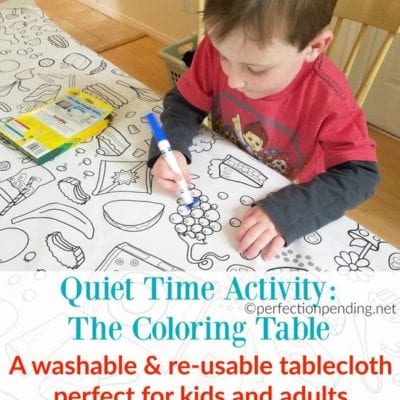 Quiet Time Activity for Busy Moms: The Coloring Table