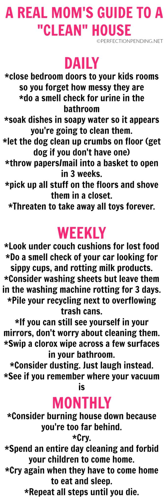 A Real Mom's Guide to A Clean House - Perfection Pending