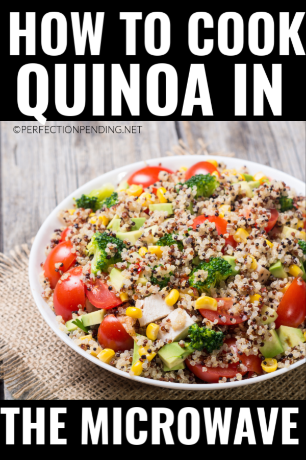 Did you know you can actually cook quinoa in the microwave? If you want to make delicious quinoa salads or quinoa dishes or just make quinoa instead of rice, you should learn the best way to cook quinoa in the microwave. You can thank me later. #easyquinoa #quinoa #microwavequinoa