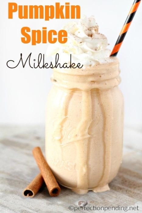 Whip up this creamy fall dessert for a special treat full of your favorite fall flavor - pumpkin spice. If you're looking for a fall pumpkin dessert idea that's different than the rest, then this pumpkin milkshake will be the creamy cold shake recipe you crave. #pumpkin #pumpkinmilkshake #milkshakerecipe #pumpkinspice