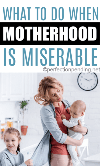 Motherhood can be miserable. It consists of a lot of patience, hard work, and discipline. But, the truth is, being a mom means your miserable in the best possible way. Love this! #momlife #Motherhood #perfectionpending #miserable #realmoms